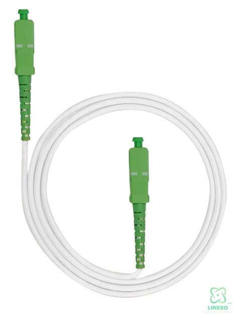 FIBERM Patchcord SC/APC-SC/APC 10m Single Mode Simplex włókno G657B3 3,0mm PVC