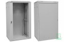 FIBERM Szafa RACK 19`` stojąca 27U głębokość 1000mm szara drzwi szklane