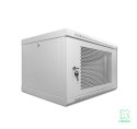 FIBERM Szafa RACK 19`` stojąca 27U głębokość 1000mm szara drzwi szklane