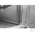 FIBERM Szafa RACK 19`` stojąca 27U głębokość 1000mm szara drzwi szklane
