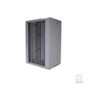 FIBERM Szafa RACK 19` wisząca 18U głębokość 600mm szara drzwi szklane