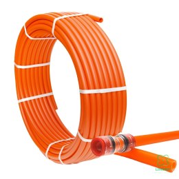 Mikrorurka HDPE fi 16/12mm pomarańczowa z pilotem - krążek 100 metrów